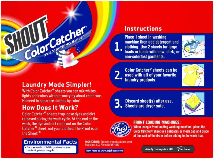 50 Color Catcher Laundry Sheets Maintains Clothes Color Allows