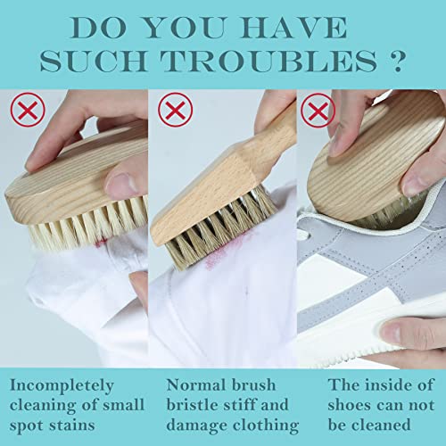 BFWood Laundry Stain Brush, Natural Soft Boar Bristle for Scrubbing Ou –  Laundry Care Marketplace